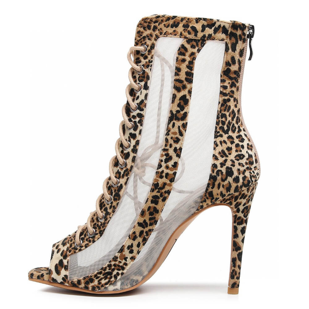 Sierra - Leopard - Suede Sole - Dance Floor Only