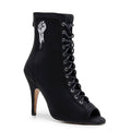 Sierralynn Embroidery - Daim Vegan Noir Résistant - Semelle Street