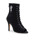 Sierralynn Embroidery - Daim Vegan Noir Résistant - Semelle Street