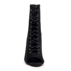 Sierralynn Embroidery - Daim Vegan Noir Résistant - Semelle Street