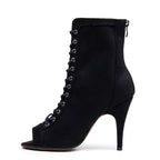 Sierralynn Broderie - Daim Végétalien Noir Pastèque - Semelle Street
