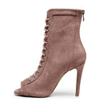 Sierralynn - Blush Vegan Suede - Suede Sole (Dance Floor Only)