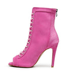 Sierralynn - Magenta Vegan Suede - Suede Sole (Dance Floor Only)