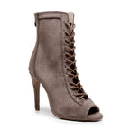 Sierralynn - Taupe Vegan Suede - Suede Sole (Dance Floor Only)