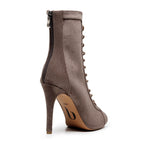 Sierralynn - Taupe Vegan Suede - Suede Sole (Dance Floor Only)