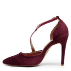 Silana - Burgundy Suede and Patent - Street Sole
