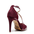 Silana - Burgundy Suede and Patent - Street Sole