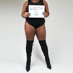 Skye Size Inclusive - Red Lycra - Street Sole - Thigh Variant Two