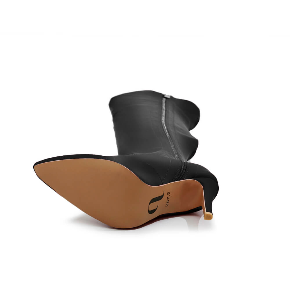 Skye Size Inclusive - Black Lycra - Street Sole - Thigh Variant Three