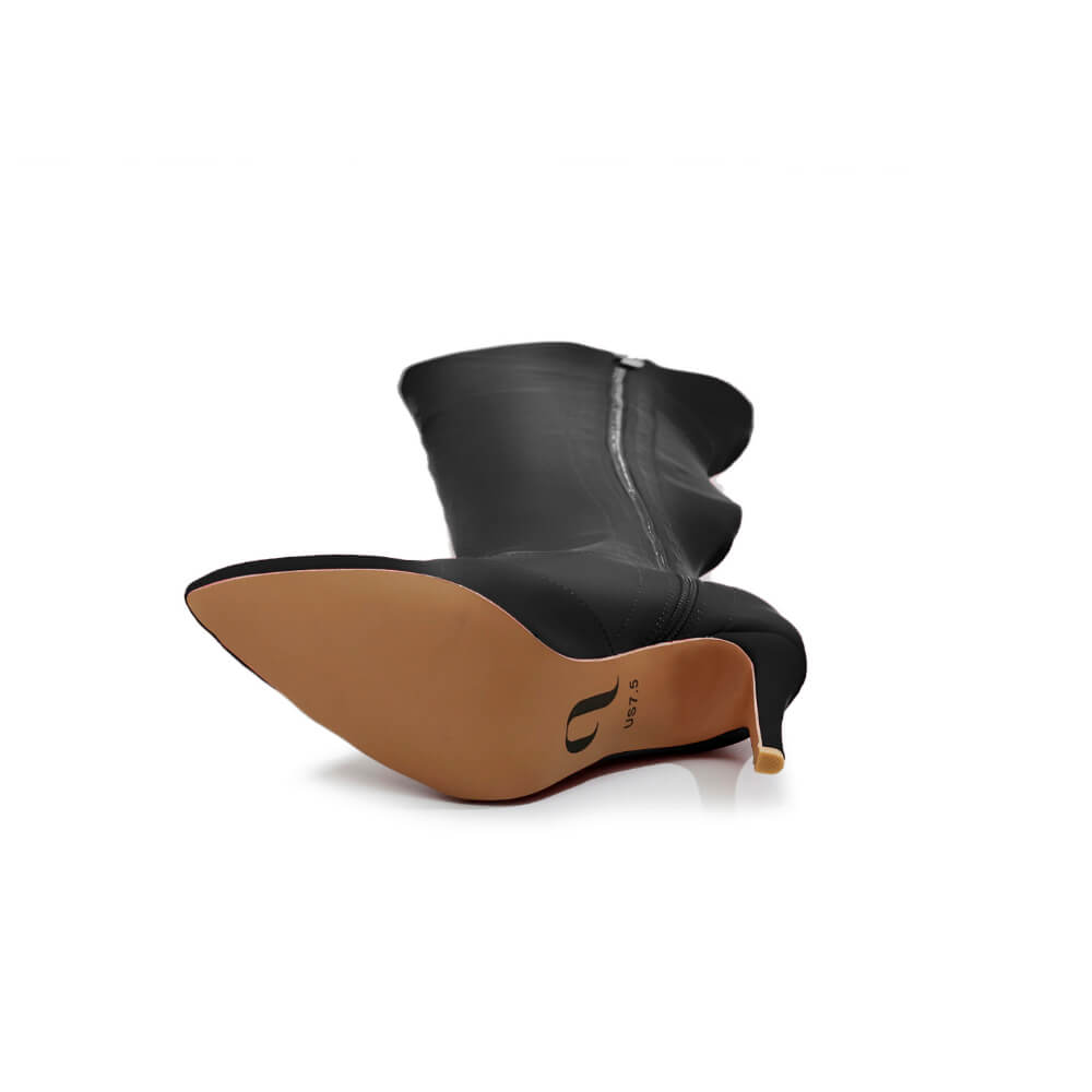 Skye Size Inclusive - Black Lycra - Street Sole - Thigh Variant Four