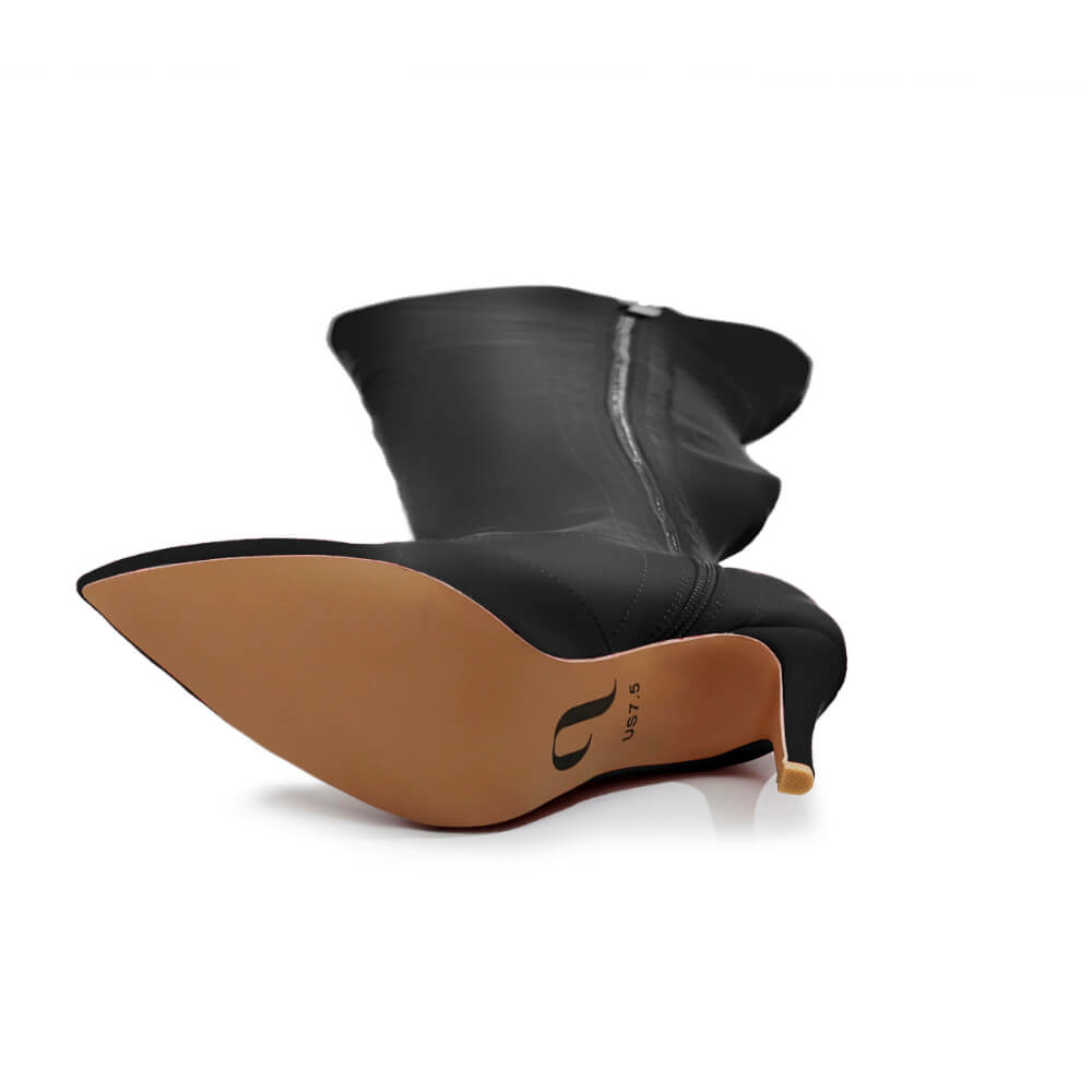 Skye Size Inclusive - Black Lycra - Street Sole - Thigh Variant Five