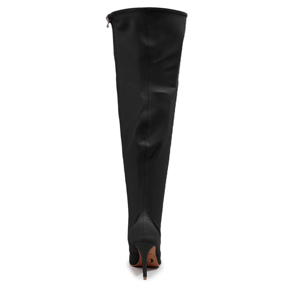 Skye Size Inclusive - Black Lycra - Street Sole - Thigh Variant Six