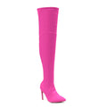 Skye Size Inclusive - Hot Pink Lycra - Street Sole - Thigh Variant One