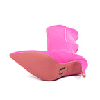 Skye Size Inclusive - Hot Pink Lycra - Street Sole - Thigh Variant Two