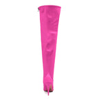 Skye Size Inclusive - Hot Pink Lycra - Street Sole - Thigh Variant Four