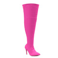 Skye Size Inclusive - Hot Pink Lycra - Street Sole - Thigh Variant Five