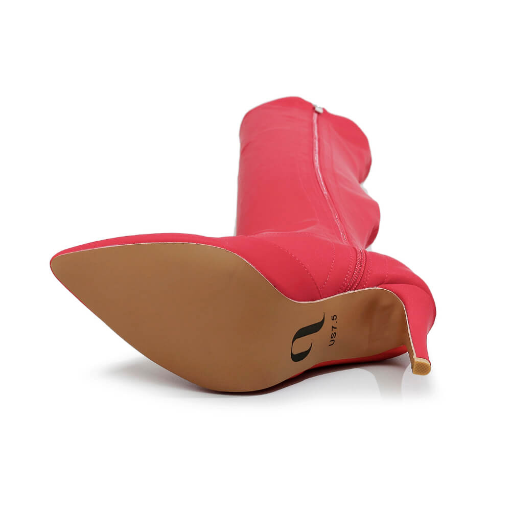 Skye Size Inclusive - Red Lycra - Street Sole - Thigh Variant Zero