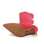 Skye Size Inclusive - Red Lycra - Street Sole - Thigh Variant Two