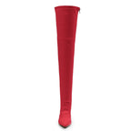 Skye Size Inclusive - Red Lycra - Street Sole - Thigh Variant Three