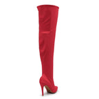 Skye Size Inclusive - Red Lycra - Street Sole - Thigh Variant Three