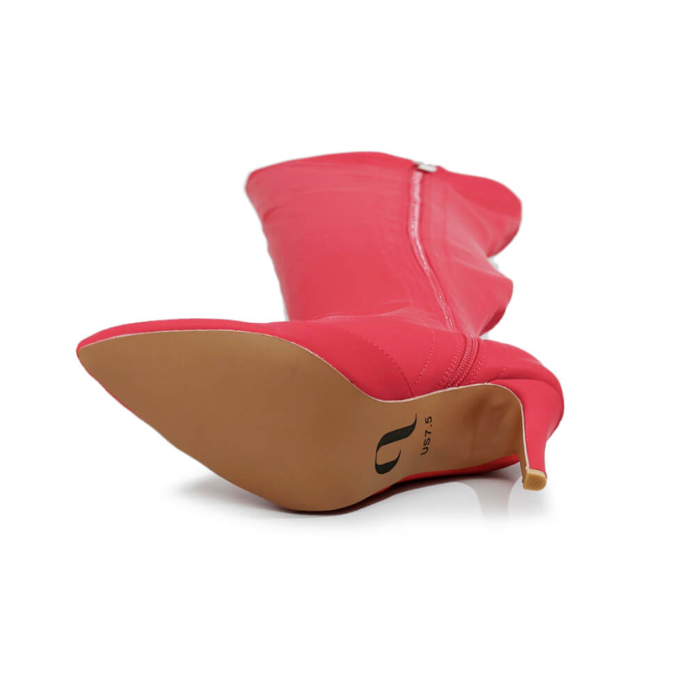 Skye Size Inclusive - Red Lycra - Street Sole - Thigh Variant Four