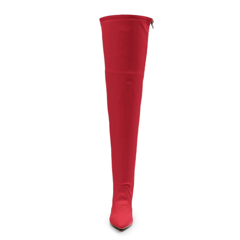Skye Size Inclusive - Red Lycra - Street Sole - Thigh Variant Five