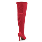 Skye Size Inclusive - Red Lycra - Street Sole - Thigh Variant Five