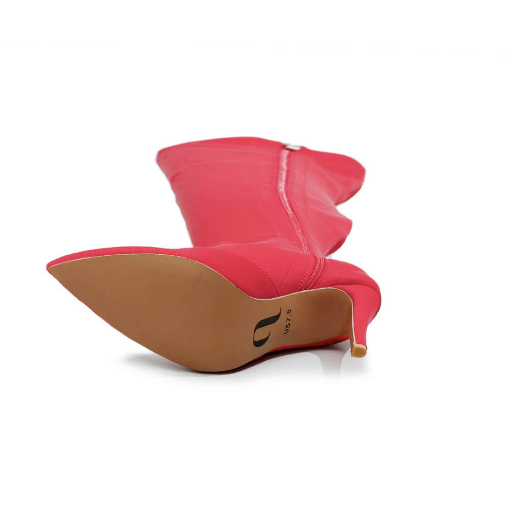 Skye Size Inclusive - Red Lycra - Street Sole - Thigh Variant Five