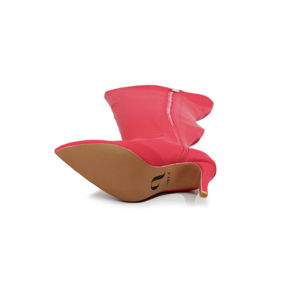 Skye Size Inclusive - Red Lycra - Street Sole - Thigh Variant Six