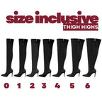 Skye Size Inclusive - Black Lycra - Street Sole - Thigh Variant Zero