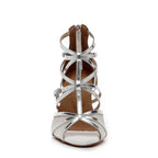 Skylar Wide Fit - Cuir végan argenté - Semelle Street