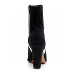 Speechless Ankle Bootie - Black Vegan Stretch Suede - Street Sole