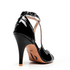 Starlette - Black Vegan Patent  - Street Sole