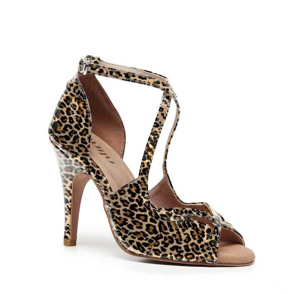 Starlette - Leopard Satin - Suede Sole