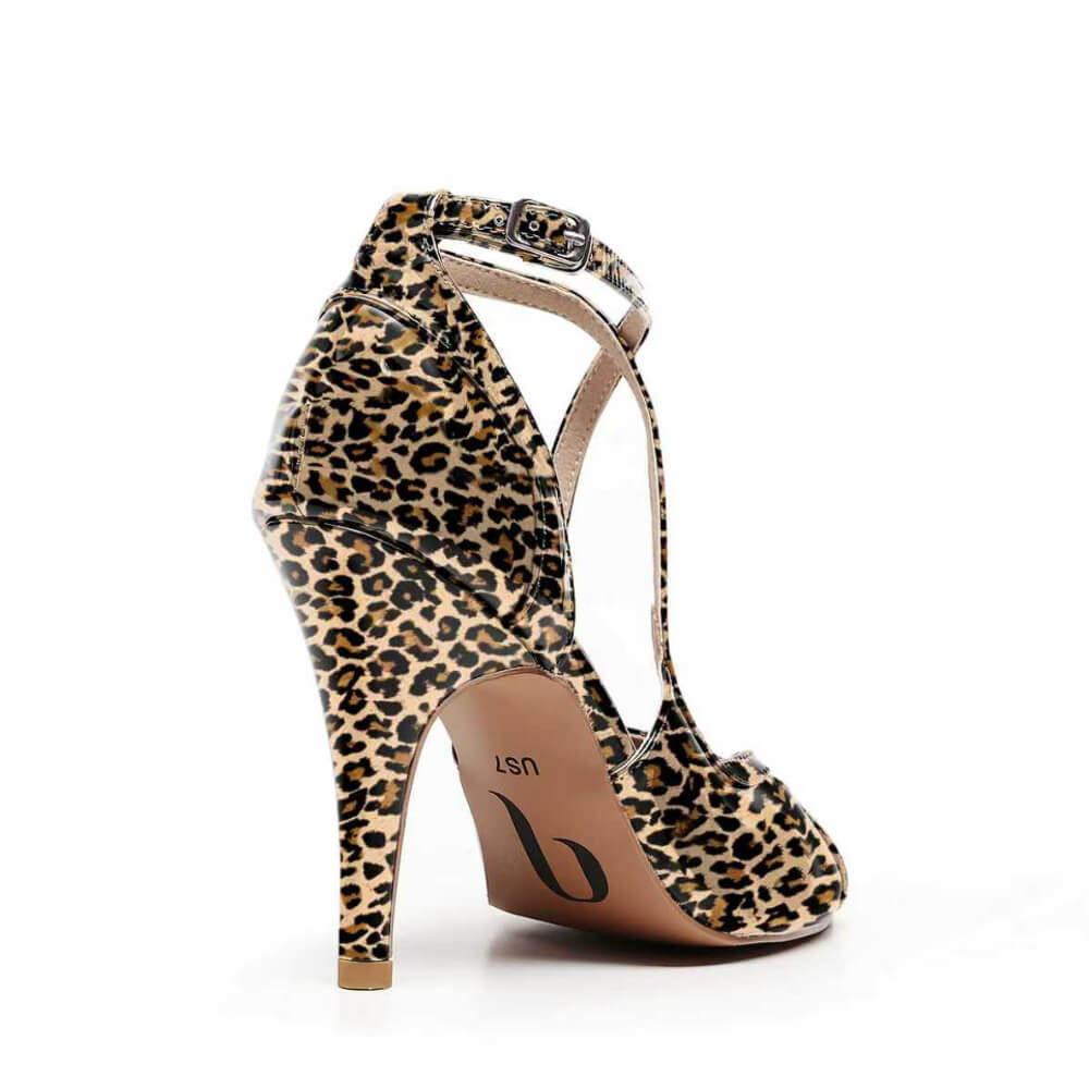 Starlette - Leopard Satin - Suede Sole