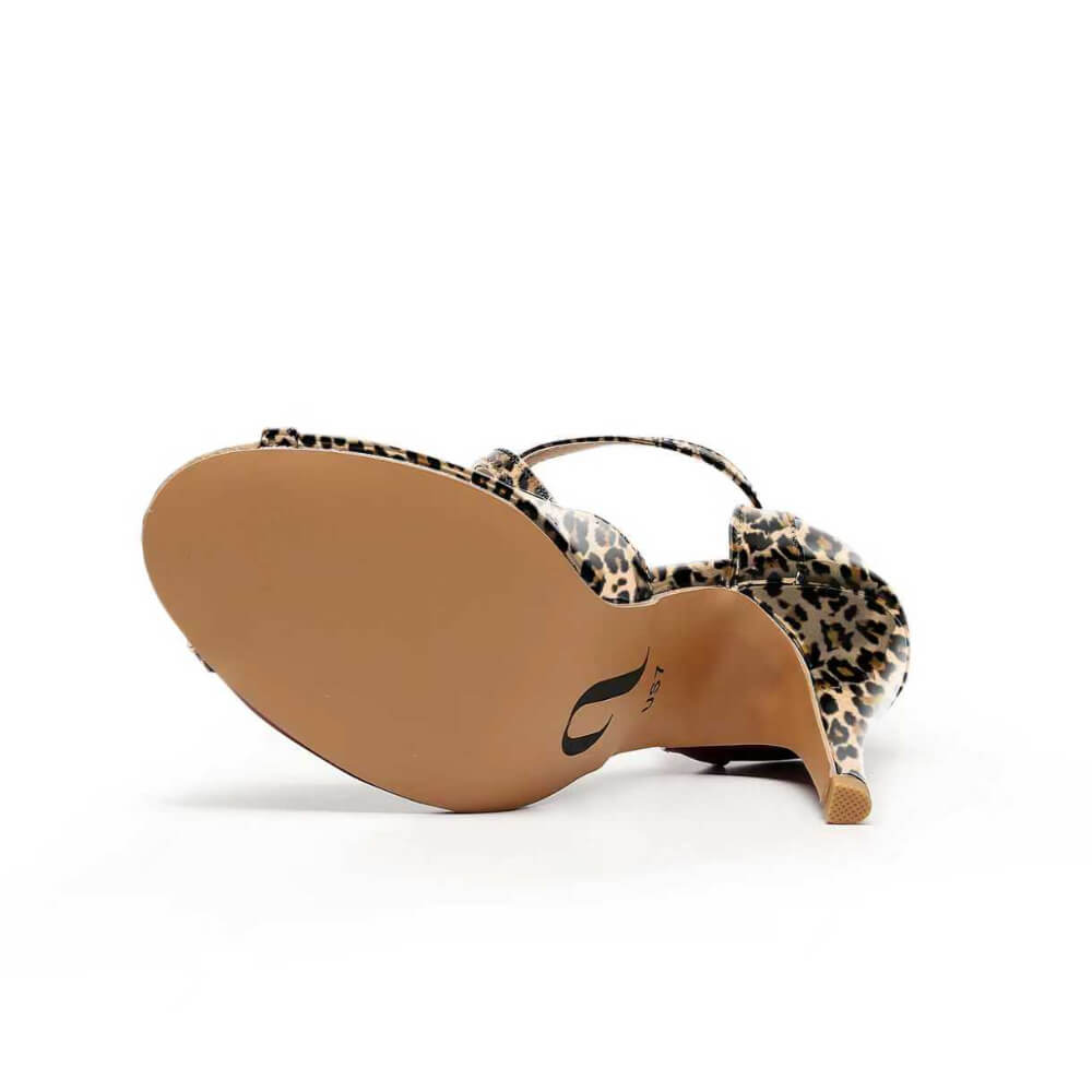 Starlette - Leopard Satin - Suede Sole