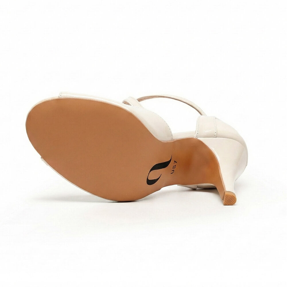 Starlette - Cuir verni végan ivoire - Semelle Street