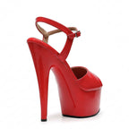 Tate - Red Vegan Patent - Street Sole