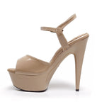 Tate - Dark Tan Wet Look - Street Sole