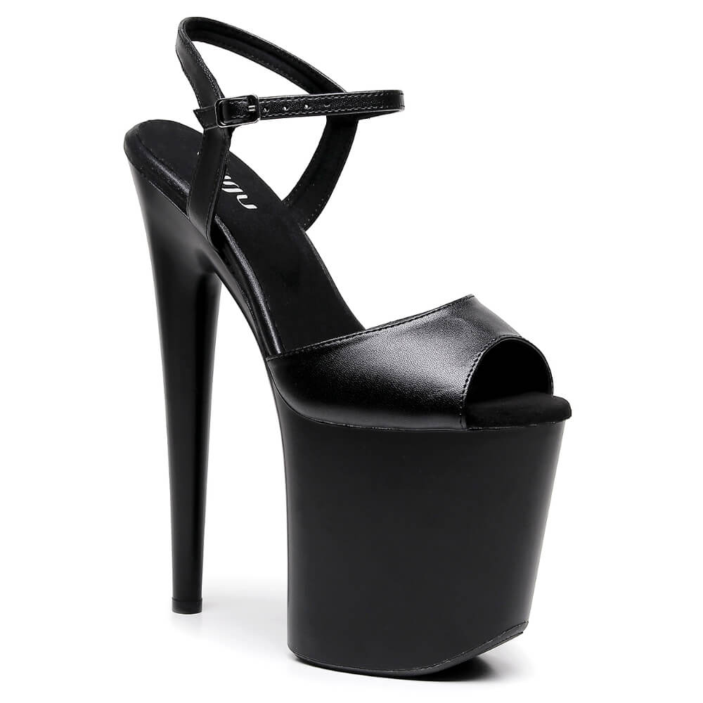 Tate - Black Vegan Leather - Street Sole
