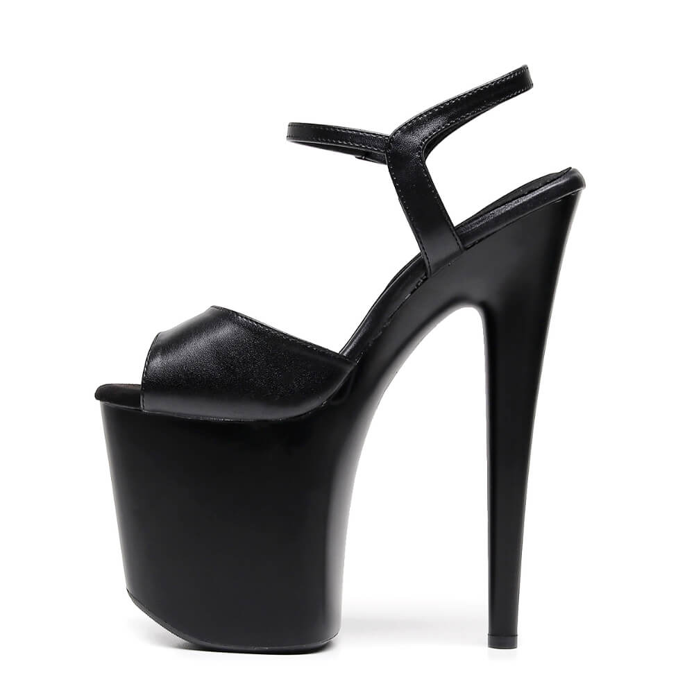 Tate - Black Vegan Leather - Street Sole