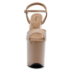 Tate - Dark Tan Wet Look - Street Sole