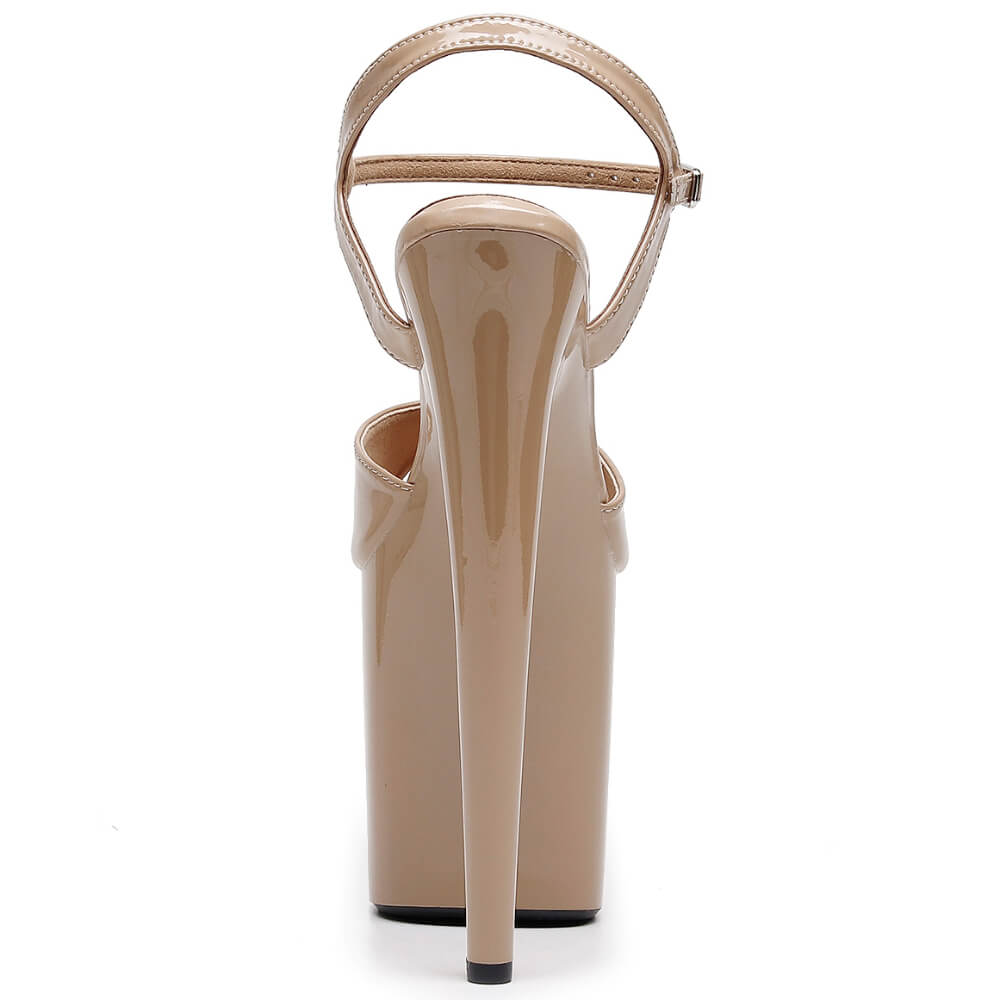 Tate - Dark Tan Wet Look - Street Sole