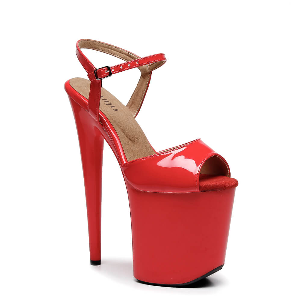 Tate - Red Vegan Patent - Street Sole