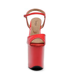 Tate - Red Vegan Patent - Street Sole