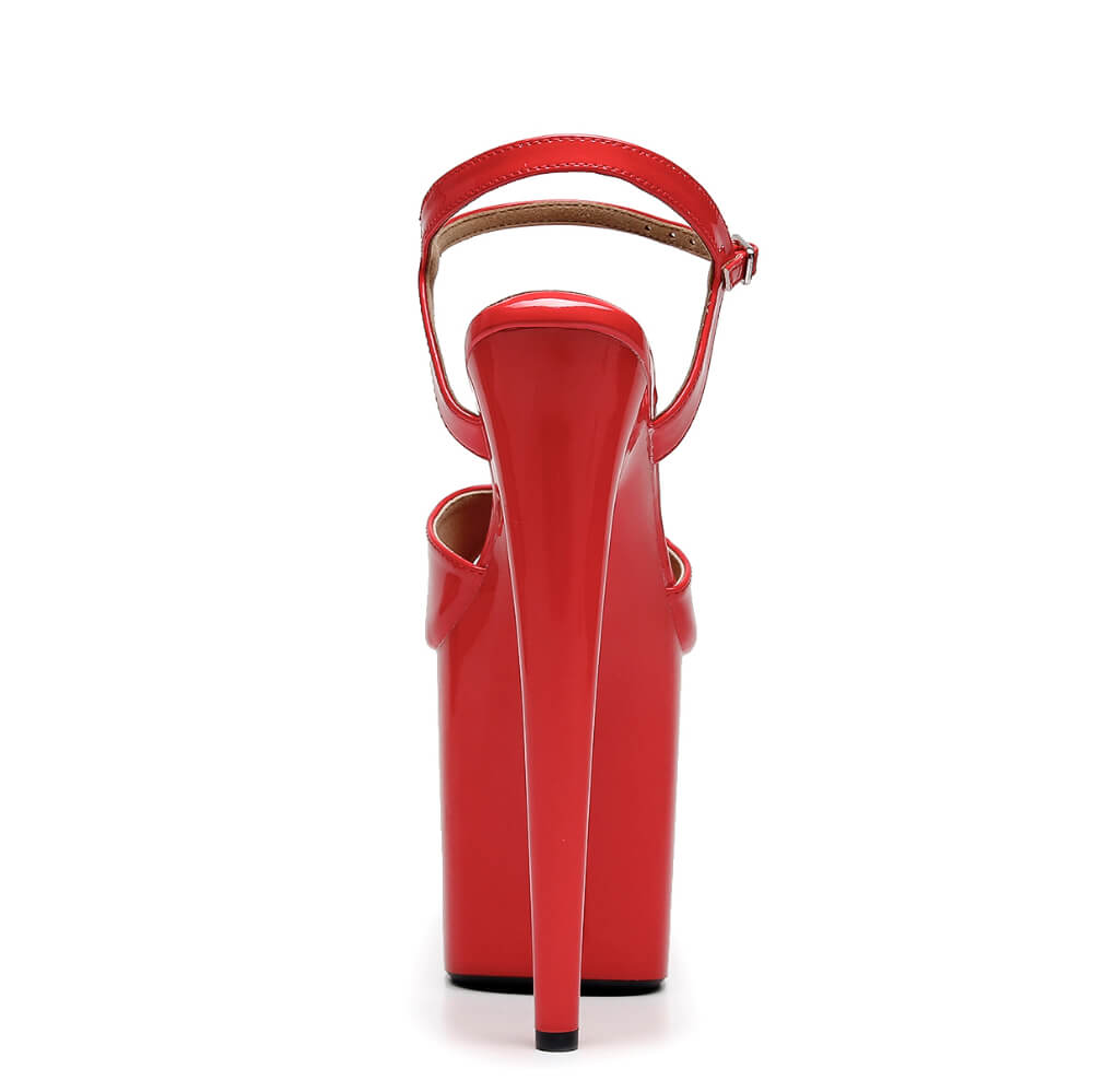 Tate - Red Vegan Patent - Street Sole