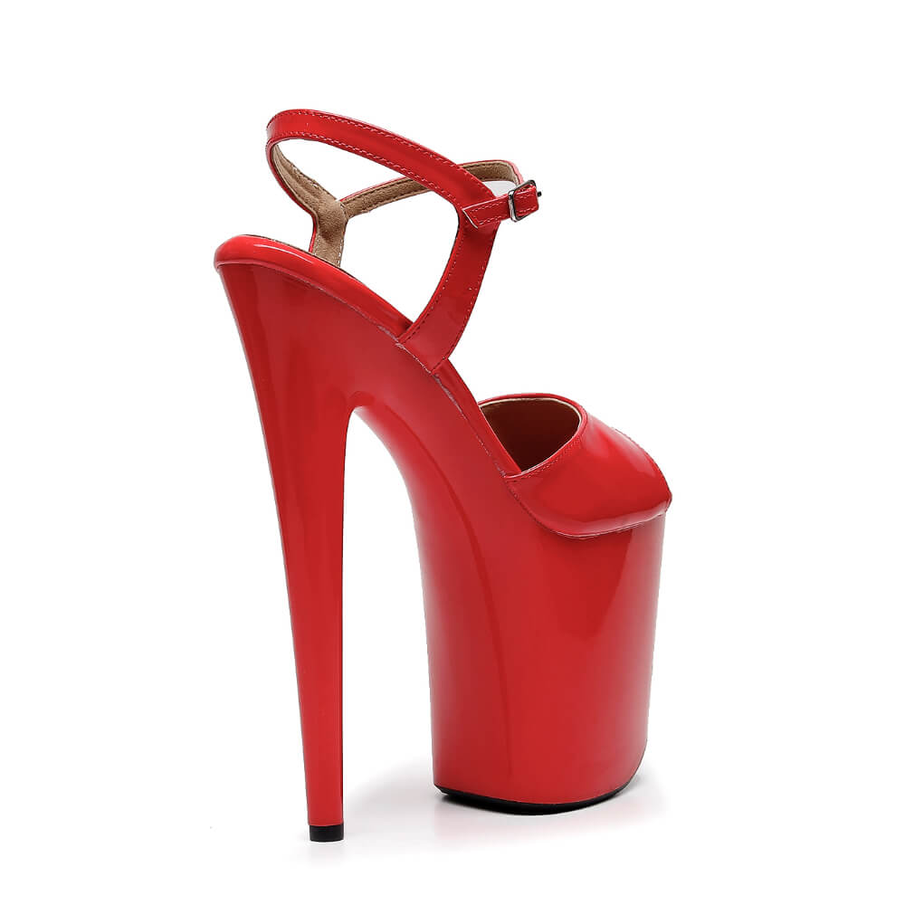 Tate - Red Vegan Patent - Street Sole