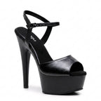 Tate - Black Vegan Leather - Street Sole