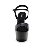 Tate - Black Vegan Leather - Street Sole