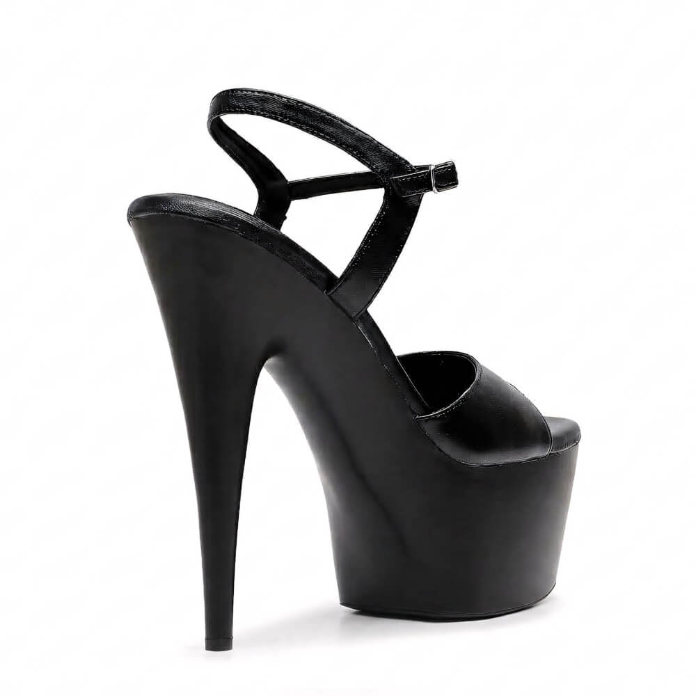 Tate - Black Vegan Leather - Street Sole